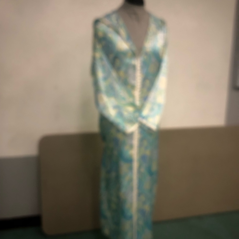 Summer Jalaba hand made with satin silk fabric . Beautiful dress for any time